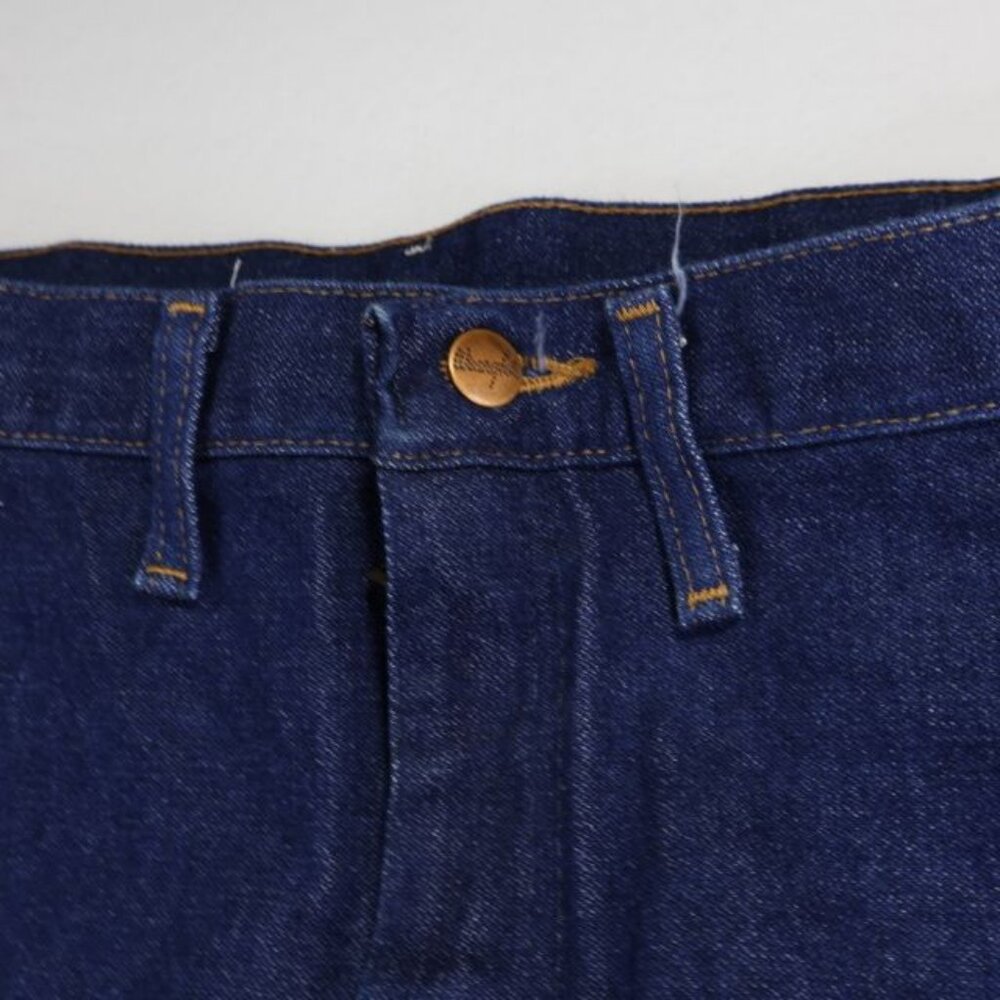 Wrangler Jeans Mens 46x34 Blue Denim Dark Wash Cowboy Cut Rodeo Western - Picture 2 of 7